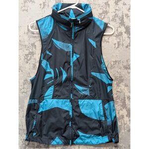 Lululemon Pack-It Vest Women's Sz 6 Back Spin Stroke Peacock Blue Black‎ W4H46S